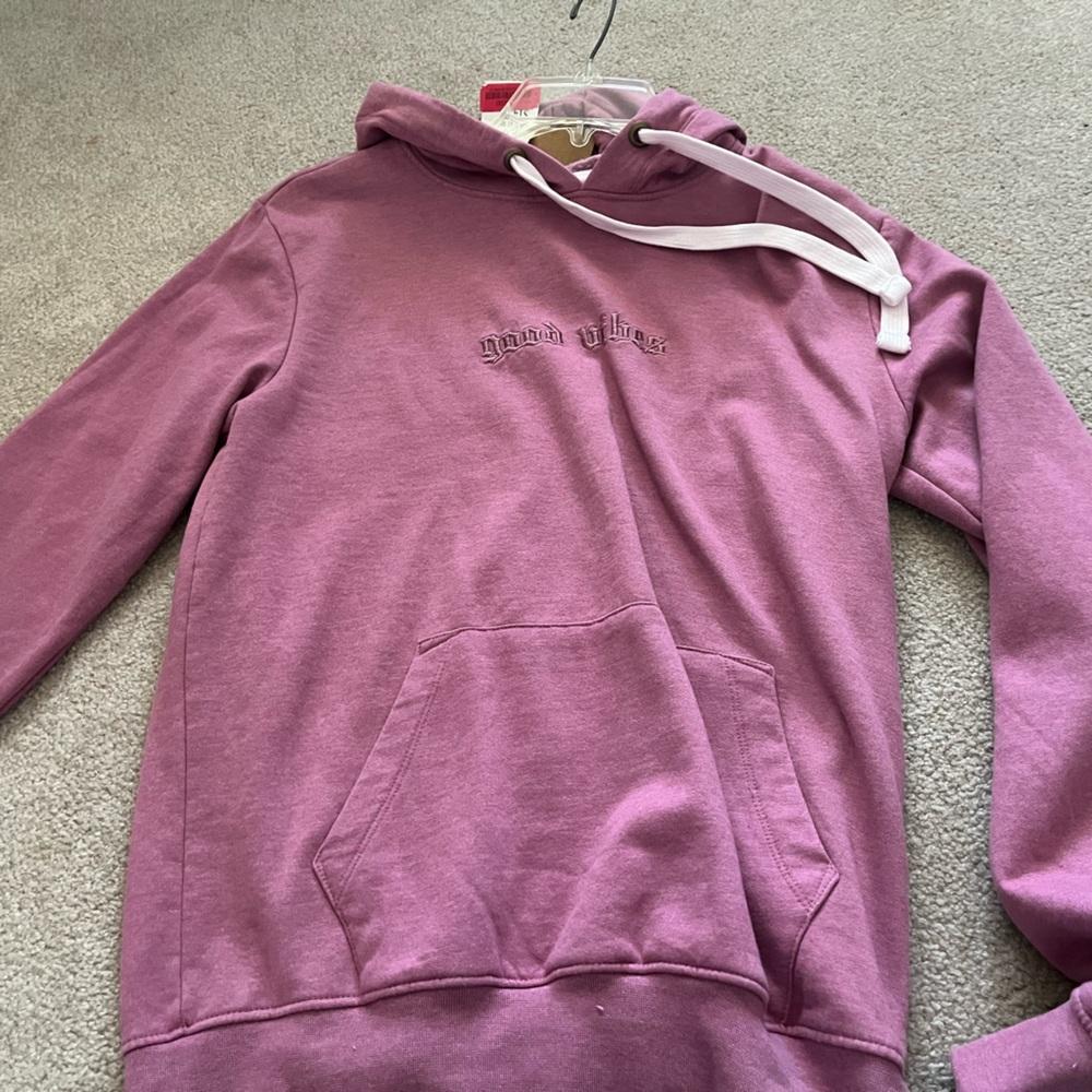 Men’s SMALL hoodie. Says, “Good Vibes” on the chest